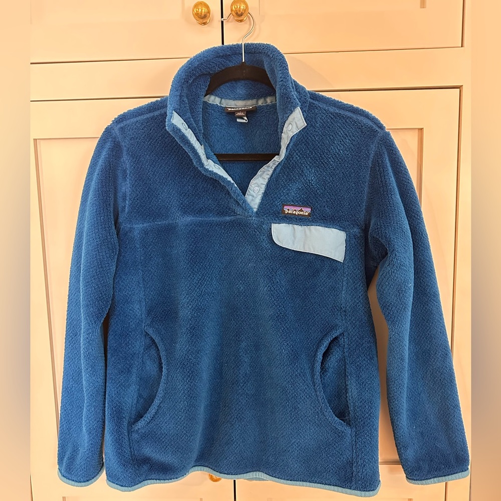 Patagonia Snap-T Pullover in Bandana Blue, Size L